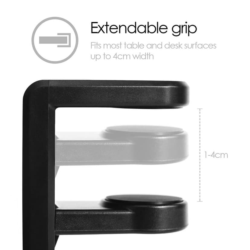Desire2 Holder skrivebordsmonteret til hovedtelefoner/headset sort