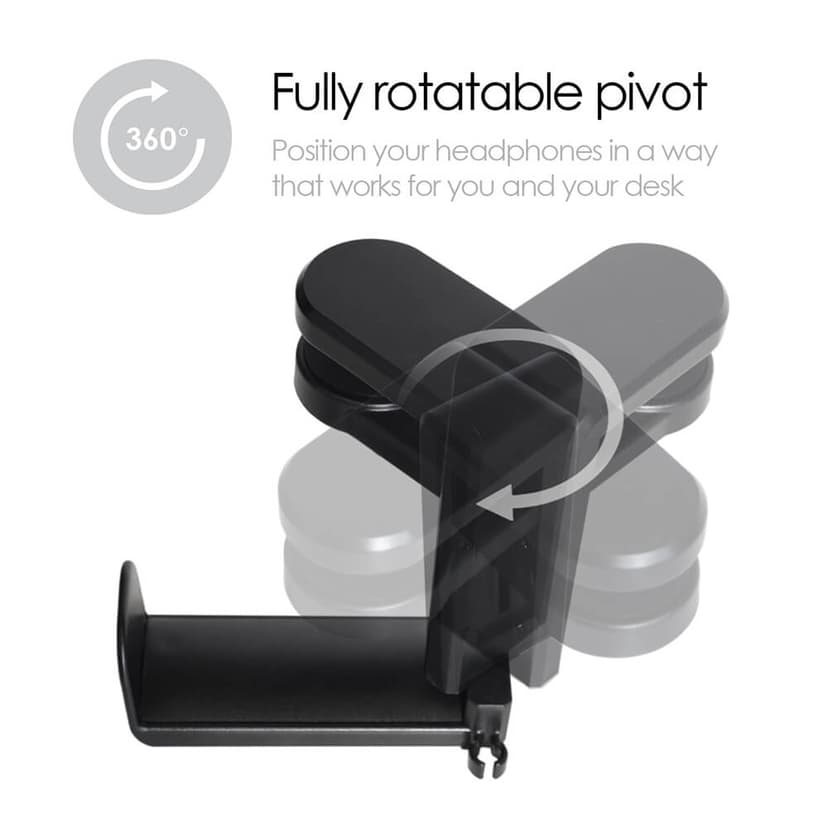 Desire2 Holder skrivebordsmonteret til hovedtelefoner/headset sort