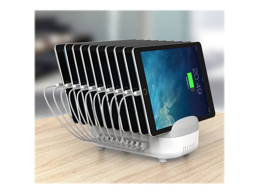 Maclocks Tablet / Phone USB Charging Hub Station 10 Ports