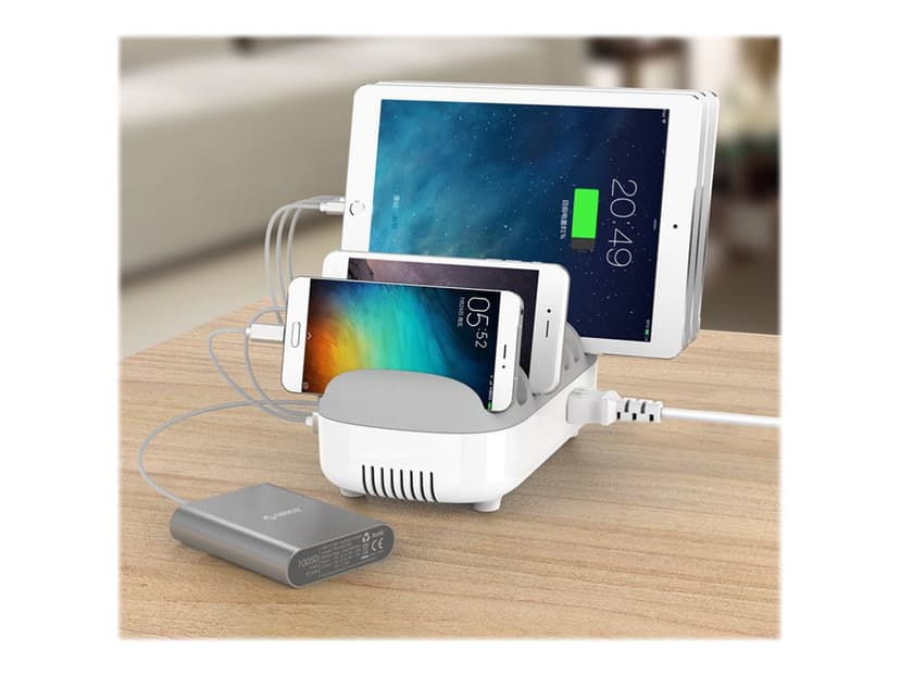 Maclocks Tablet / Phone USB Charging Hub Station 10 Ports