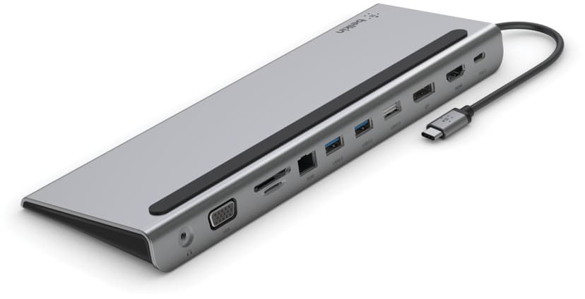 Belkin INC004BTSGY dockningsstationer för bärbara datorer Kabel USB 3.2 Gen 1 (3.1 Gen 1) Type-C Svart, Grå USB-C 3.2 Gen 1 (3.1 Gen 1)