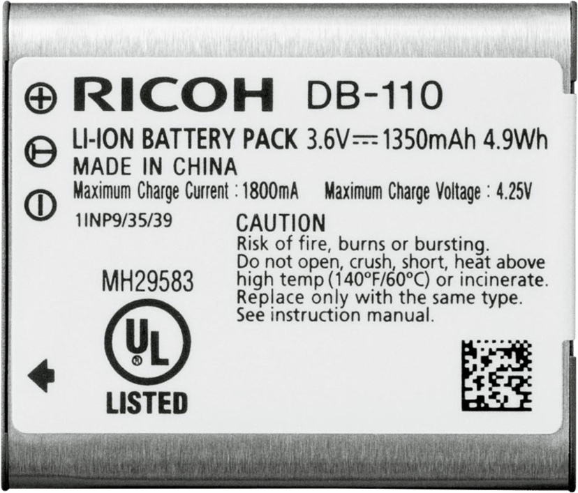 Ricoh DB-110 Lithium-Ion (Li-Ion)