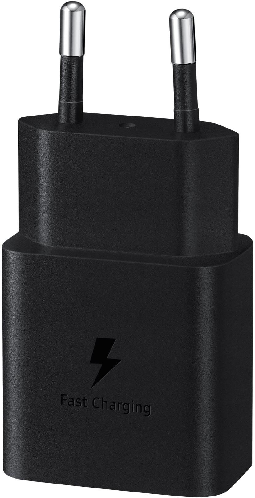 Samsung Wall Charger 15W + USB-C Cable Sort 1m.