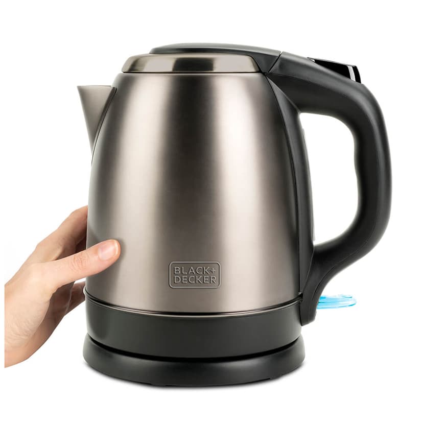Black & Decker Vedenkeitin 1,2 l harjattua terästä