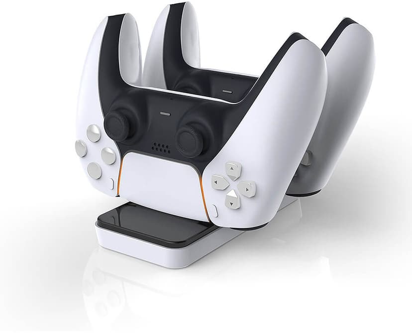 RAPTOR Laddare för Handkontroll Dual PS5 Svart, Vit