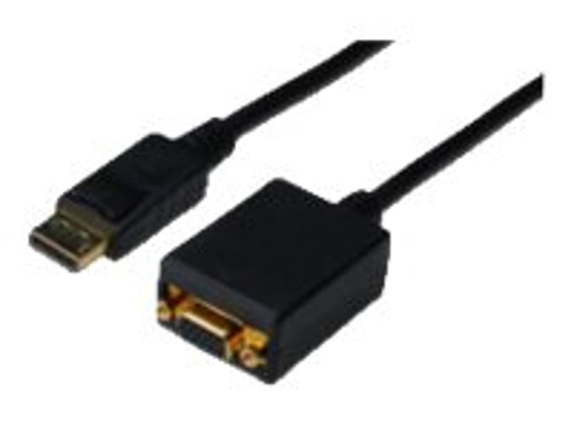 Microconnect DisplayPort Adapter 0.15m DisplayPort VGA (D-Sub) Svart