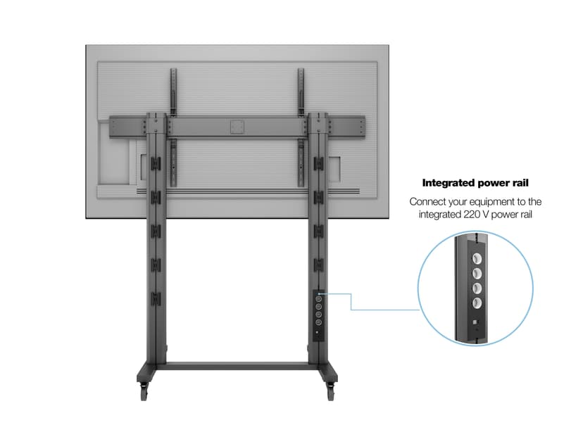 Multibrackets M Public Display Stand 210 Dual Pillar Wheelbase