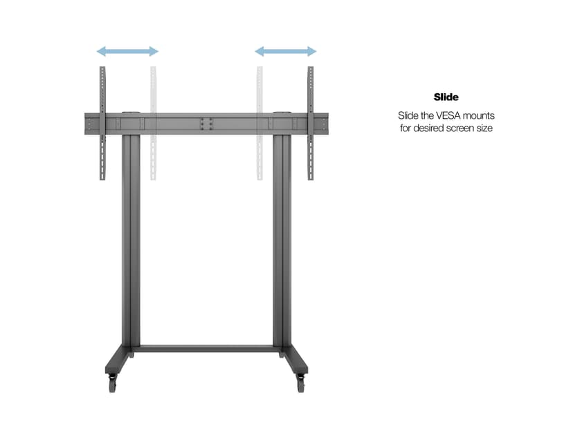 Multibrackets M Public Display Stand 210 Dual Pillar Wheelbase