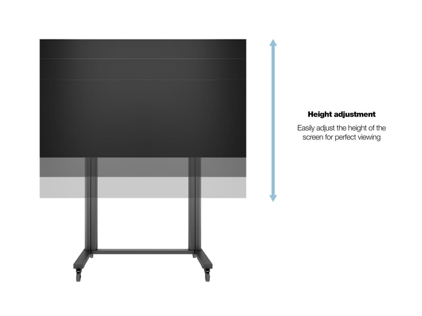 Multibrackets M Public Display Stand 210 Dual Pillar Wheelbase