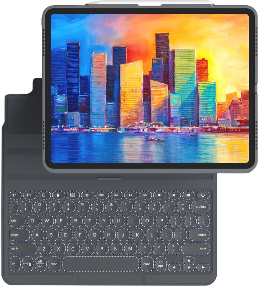 Zagg Keyboard Pro Keys - (Kuppvare klasse 1) iPad Air 11" (M2), iPad Air 11" (M3) Nordisk Svart, Grå