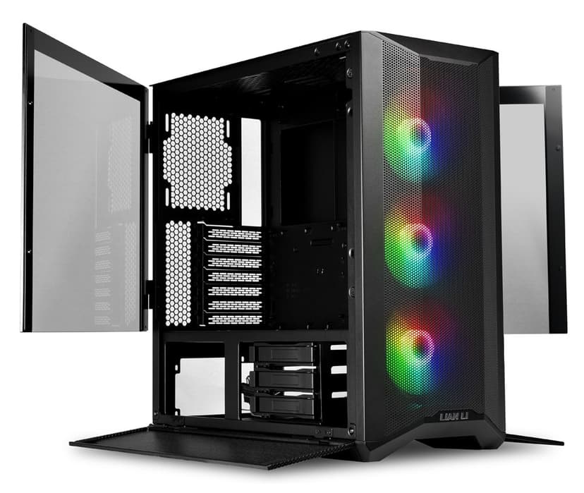 Lian-Li LANCOOL II MESH RGB Midi Tower Läpinäkyvä, Musta