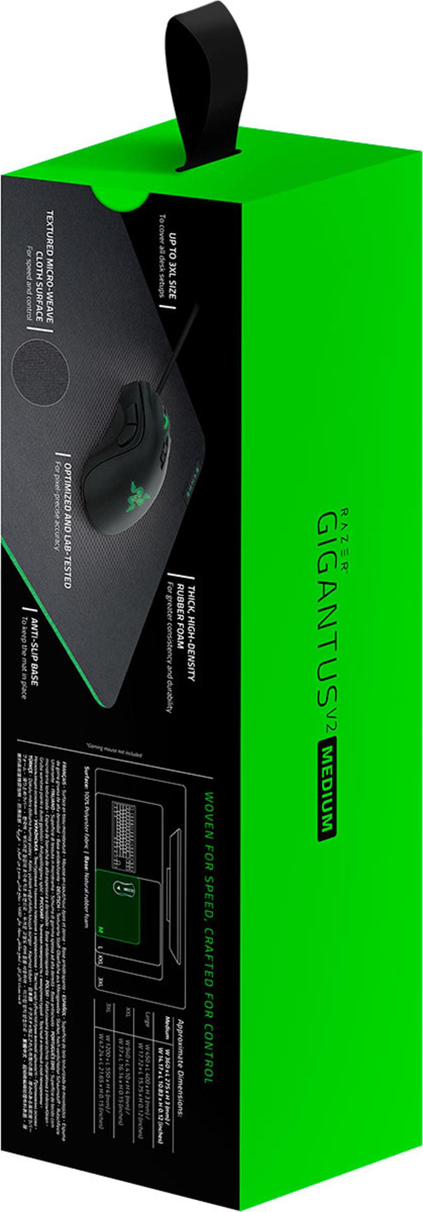 Razer Gigantus V2 - Medium Musematte til gaming Sort, Grønn