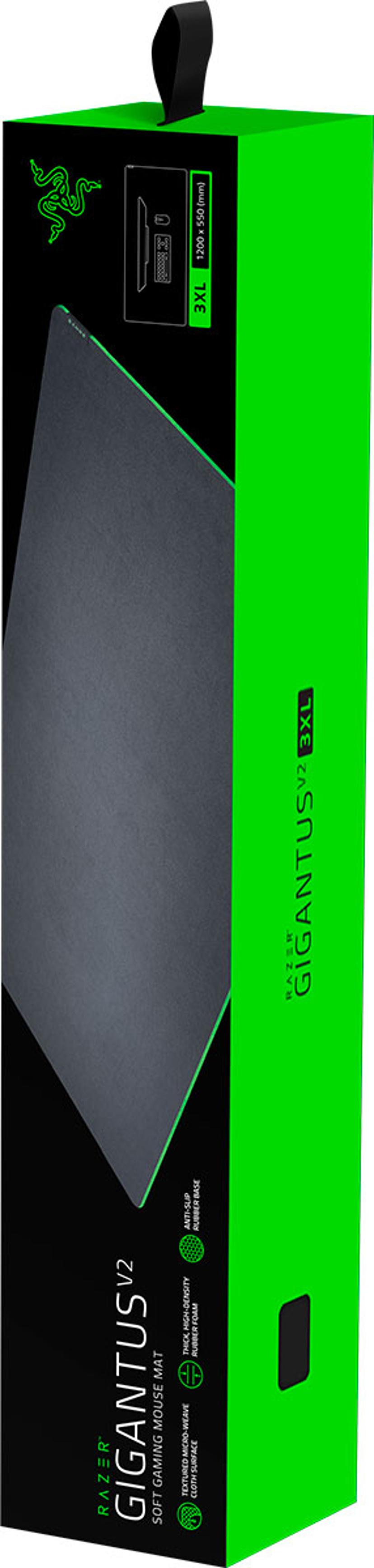 Razer Gigantus V2 - 3XL Musematte til gaming Sort, Grønn