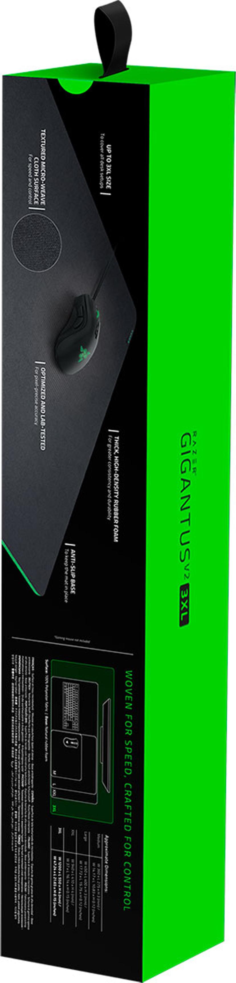 Razer Gigantus V2 - 3XL Musematte til gaming Sort, Grønn