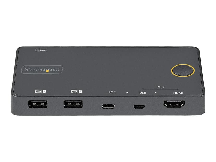 Startech 2-ports Hybrid USB-A + HDMI &amp; USB-C KVM-switch