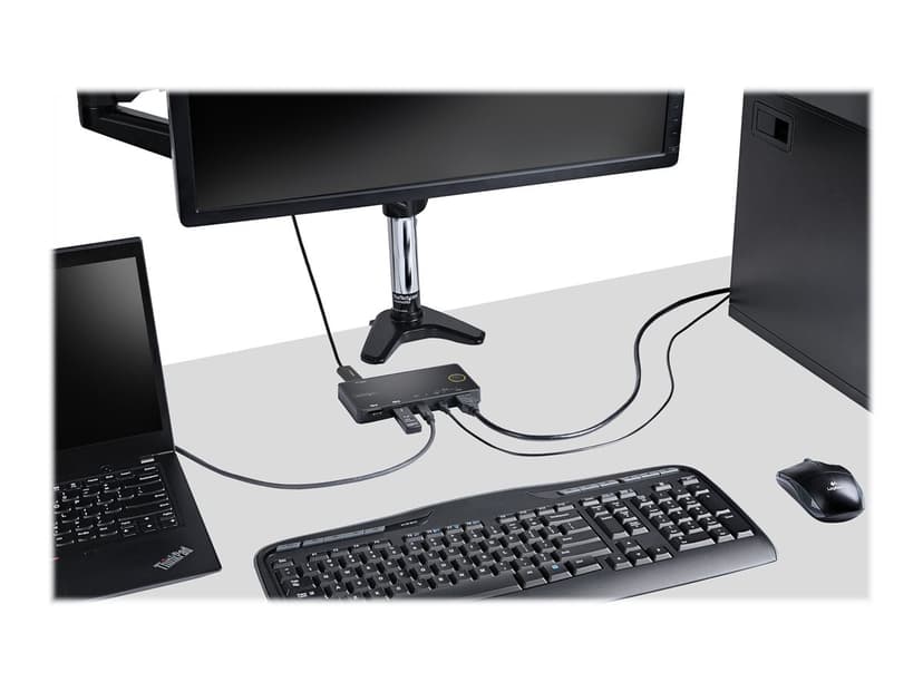 Startech 2-ports Hybrid USB-A + HDMI &amp; USB-C KVM-switch