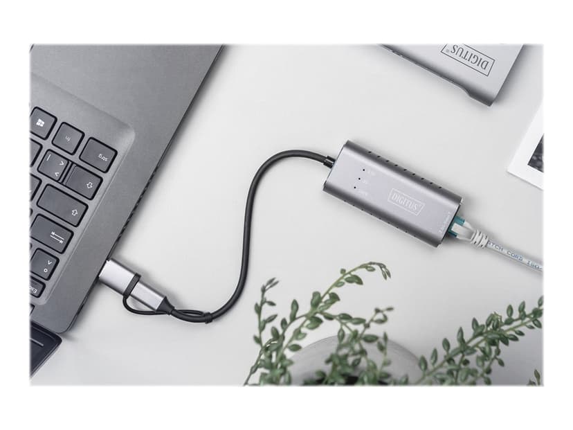Digitus Nettverksadapter 2,5 Gigabit USB-C/USB USB-C USB 3.1 RJ-45