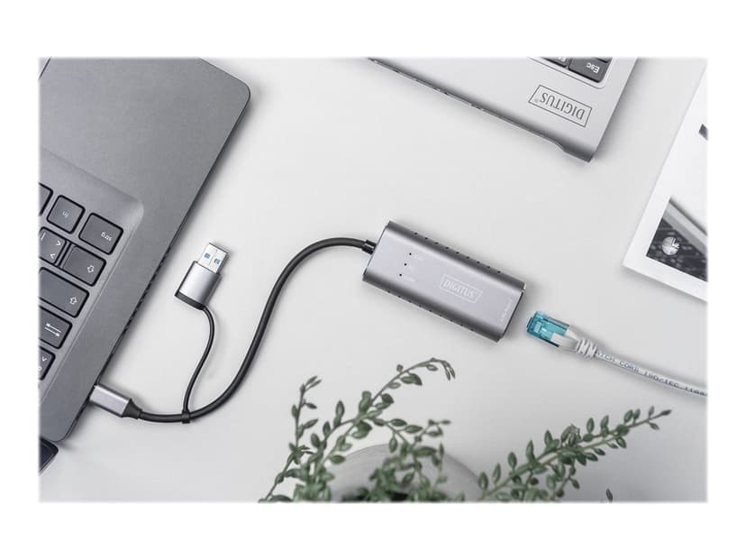 Digitus Nettverksadapter 2,5 Gigabit USB-C/USB USB-C USB 3.1 RJ-45