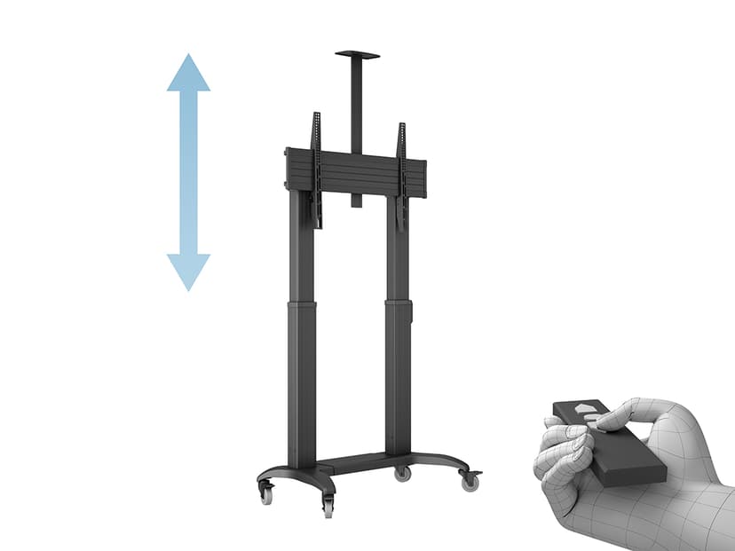Multibrackets M Motoriserat Golvstativ Dual Pillar 180 HD 65-110" Svart