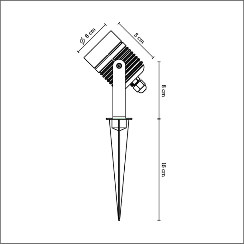 LightsOn Arcus-puutarhakohdevalaisin RGB, musta