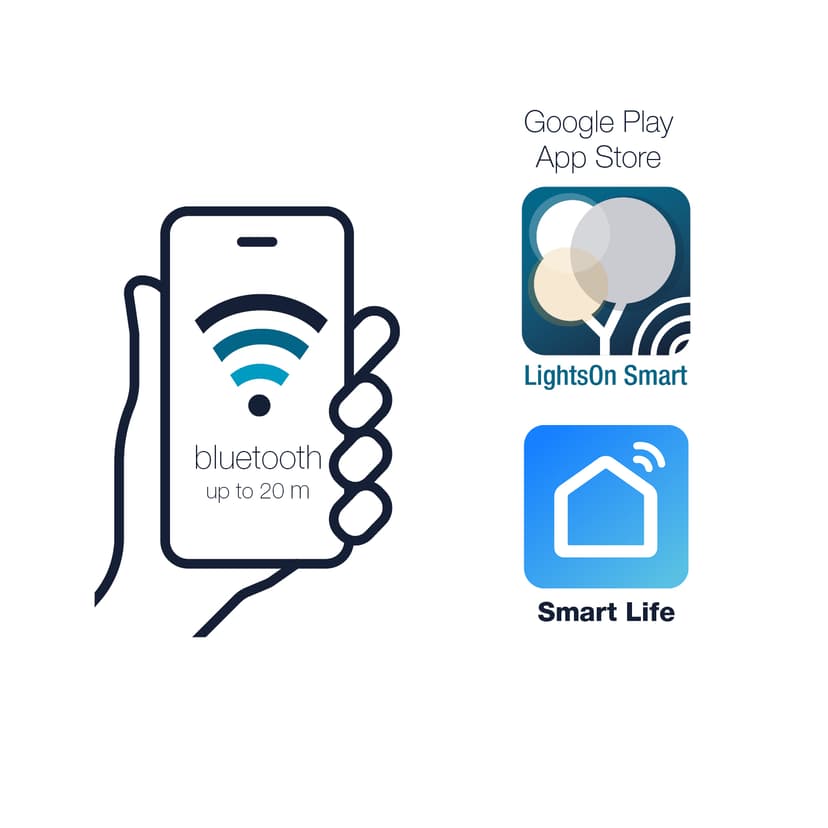 LightsOn Arcus-puutarhakohdevalaisin RGB, musta