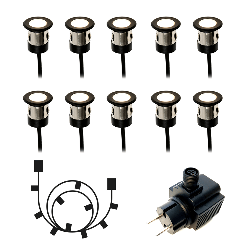 LightsOn Orion Infälld Spot Starterkit 10st Svart