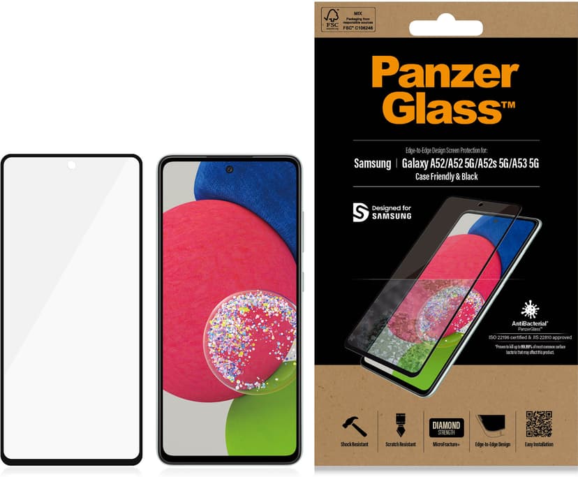Panzerglass Case Friendly Samsung Galaxy A52, Samsung Galaxy A52 5G, Samsung Galaxy A53 5G