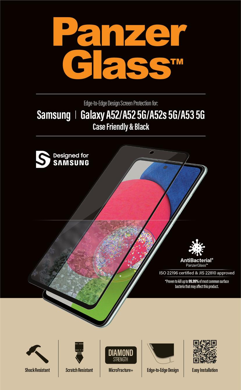 Panzerglass Case Friendly Samsung Galaxy A52, Samsung Galaxy A52 5G, Samsung Galaxy A53 5G