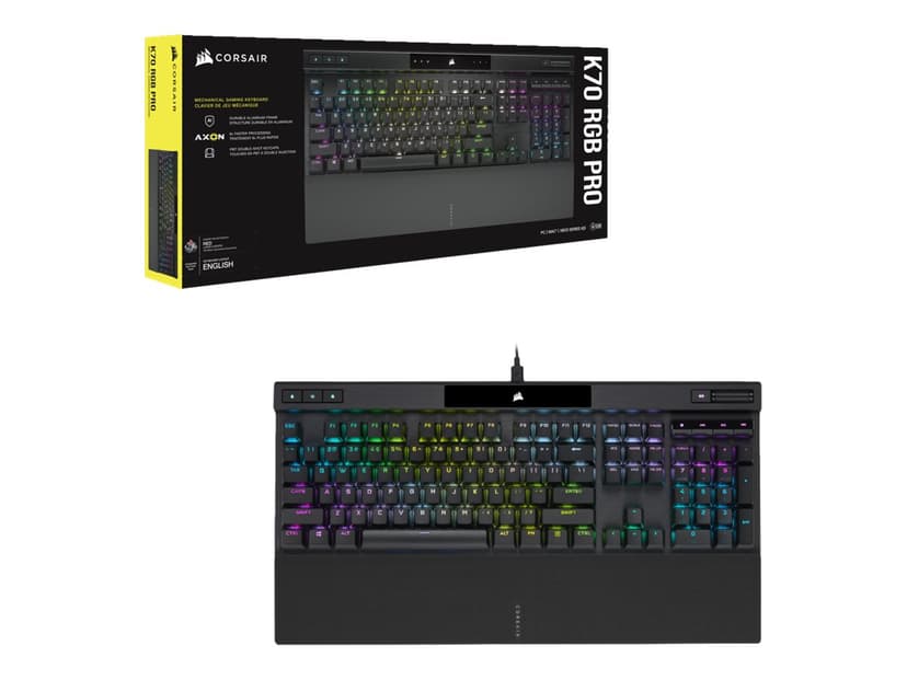 Corsair K70 RGB PRO näppäimistö USB QWERTY Pohjoismainen Musta Cherry MX Speed Pohjoismainen