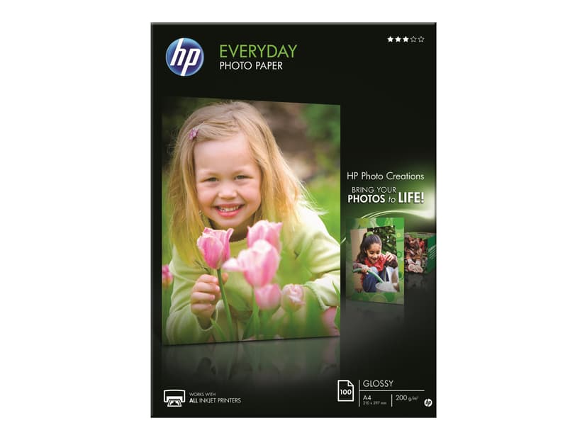 HP Papir PhotoEveryday Glossy A4 100-ark 200 g