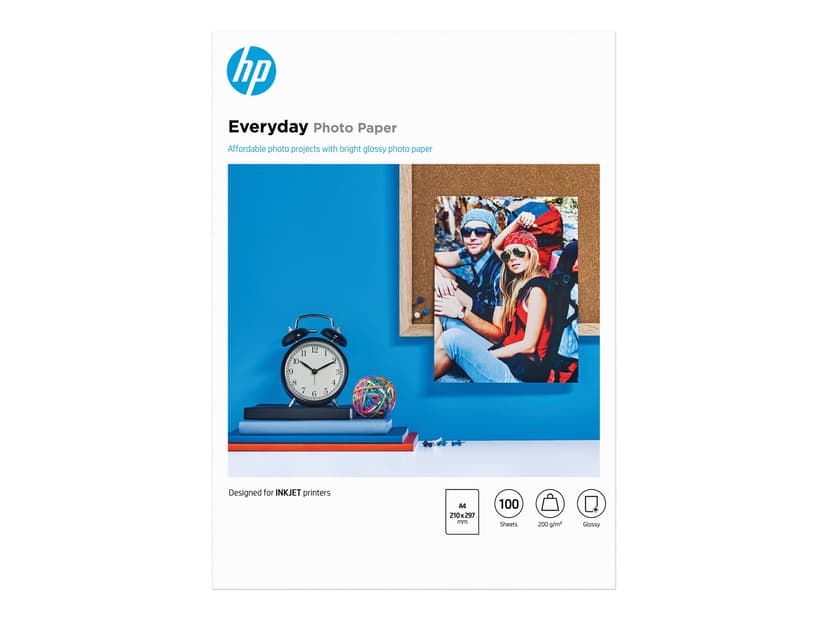 HP Papir PhotoEveryday Glossy A4 100-ark 200 g