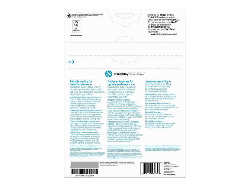 HP Papper PhotoEveryday Glossy A4 100-ark 200 g
