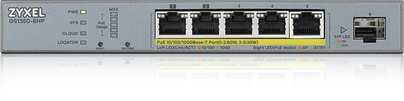 Zyxel GS1350-6HP Smart Surveillance PoE Switch 60W