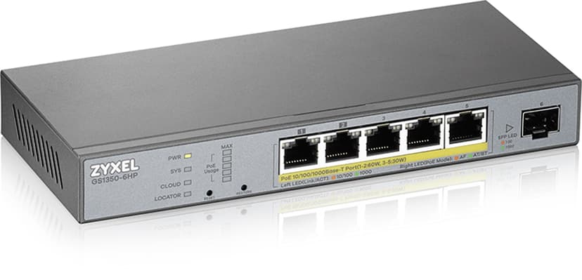Zyxel GS1350-6HP Smart Surveillance PoE Switch 60W