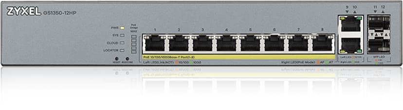 Zyxel Nebula GS1350-12HP Smart Surveillance PoE Switch 130W