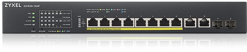 Zyxel Nebula XS1930-12HP 8G 2x10G 2SFP+ PoE 375 watt Svitsj
