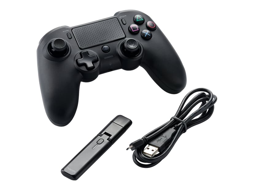 Nacon Asymmetric Wireless Svart Bluetooth/USB Spelplatta Analog / Digital PC, PlayStation 4 Svart