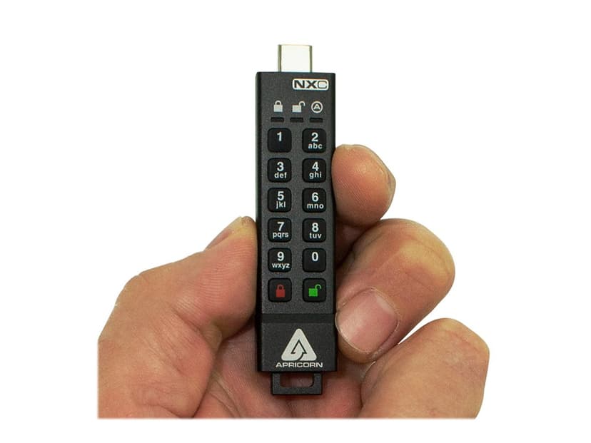 Apricorn Aegis Secure Key 3NXC 8GB 8GB USB-C Svart