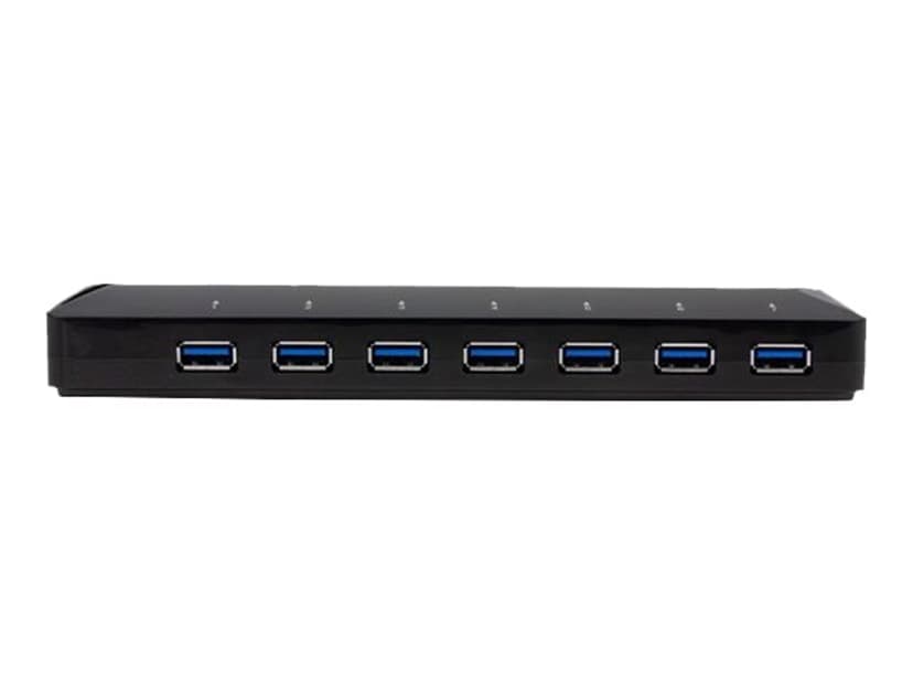 Startech StarTech.com USB 3.0-hub med 7 portar och dedicerade laddningsportar - 5Gbps - 2x 2,4 A-portar USB 3.2 Gen 1 (3.1 Gen 1) Type-B USB 3.2 Gen 1 (3.1 Gen 1) Type-A