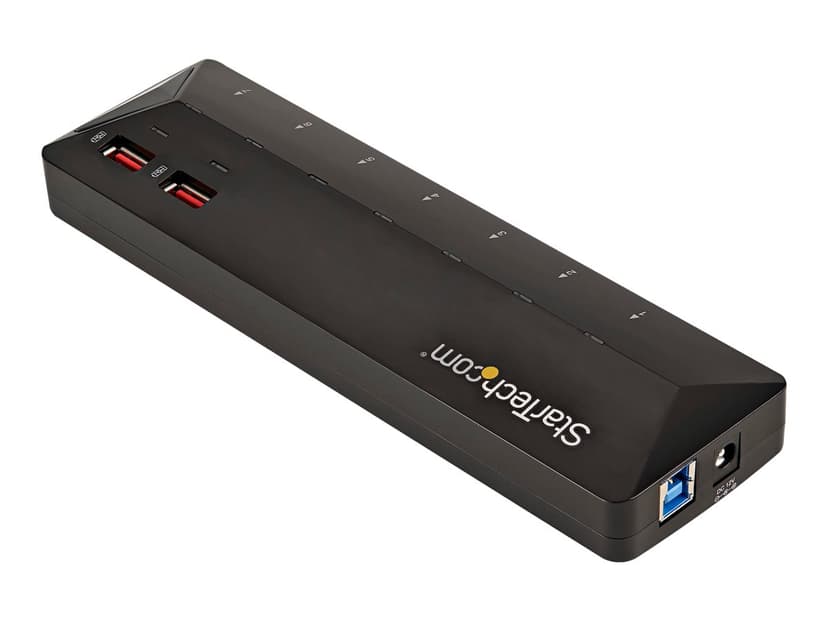 Startech StarTech.com USB 3.0-hub med 7 portar och dedicerade laddningsportar - 5Gbps - 2x 2,4 A-portar USB 3.2 Gen 1 (3.1 Gen 1) Type-B USB 3.2 Gen 1 (3.1 Gen 1) Type-A