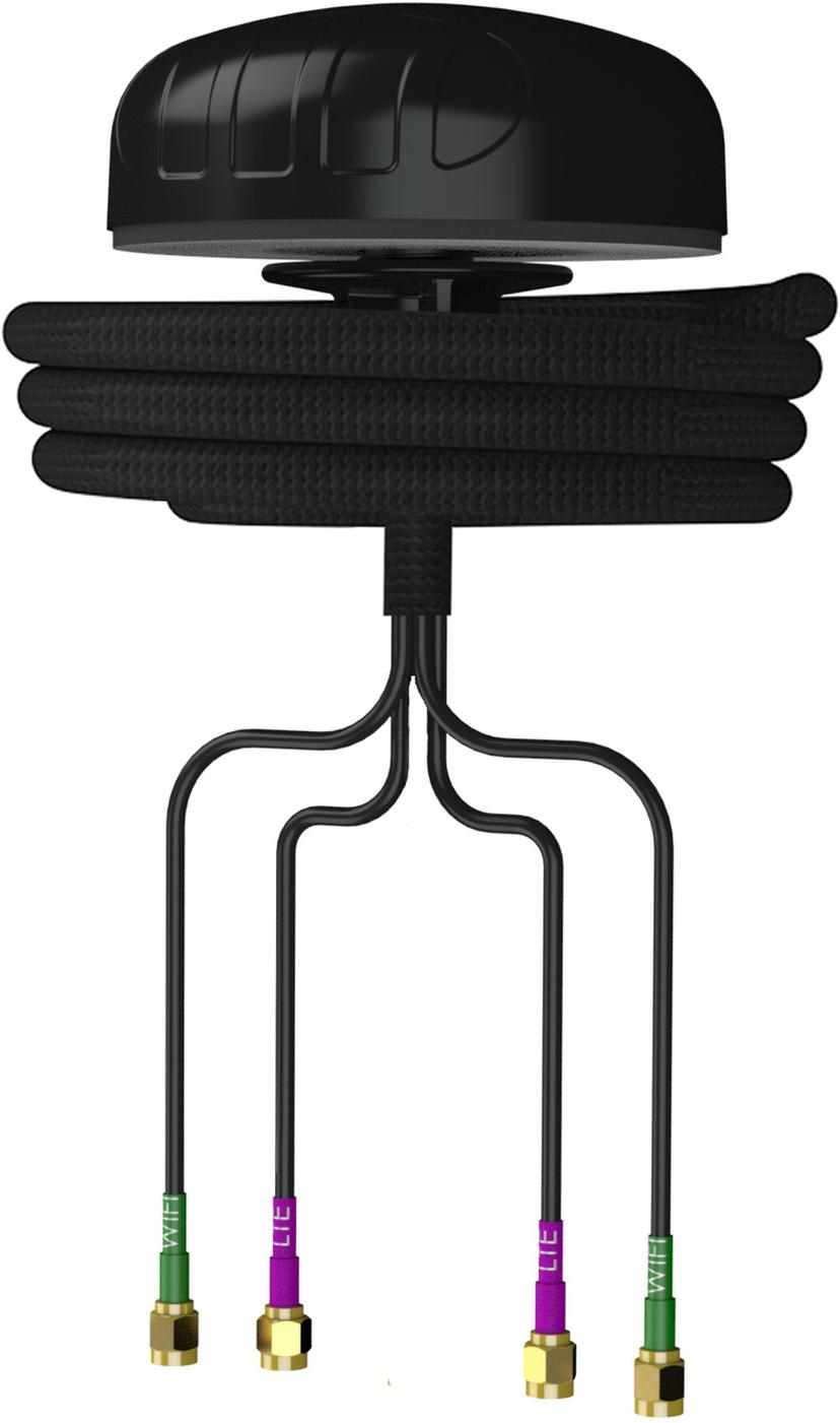 Poynting PUCK-7 Rundstrålende antenne for 2G / 3G / 4G / 5G 2X2 MIMO, WiFi og Bluetooth Svart
