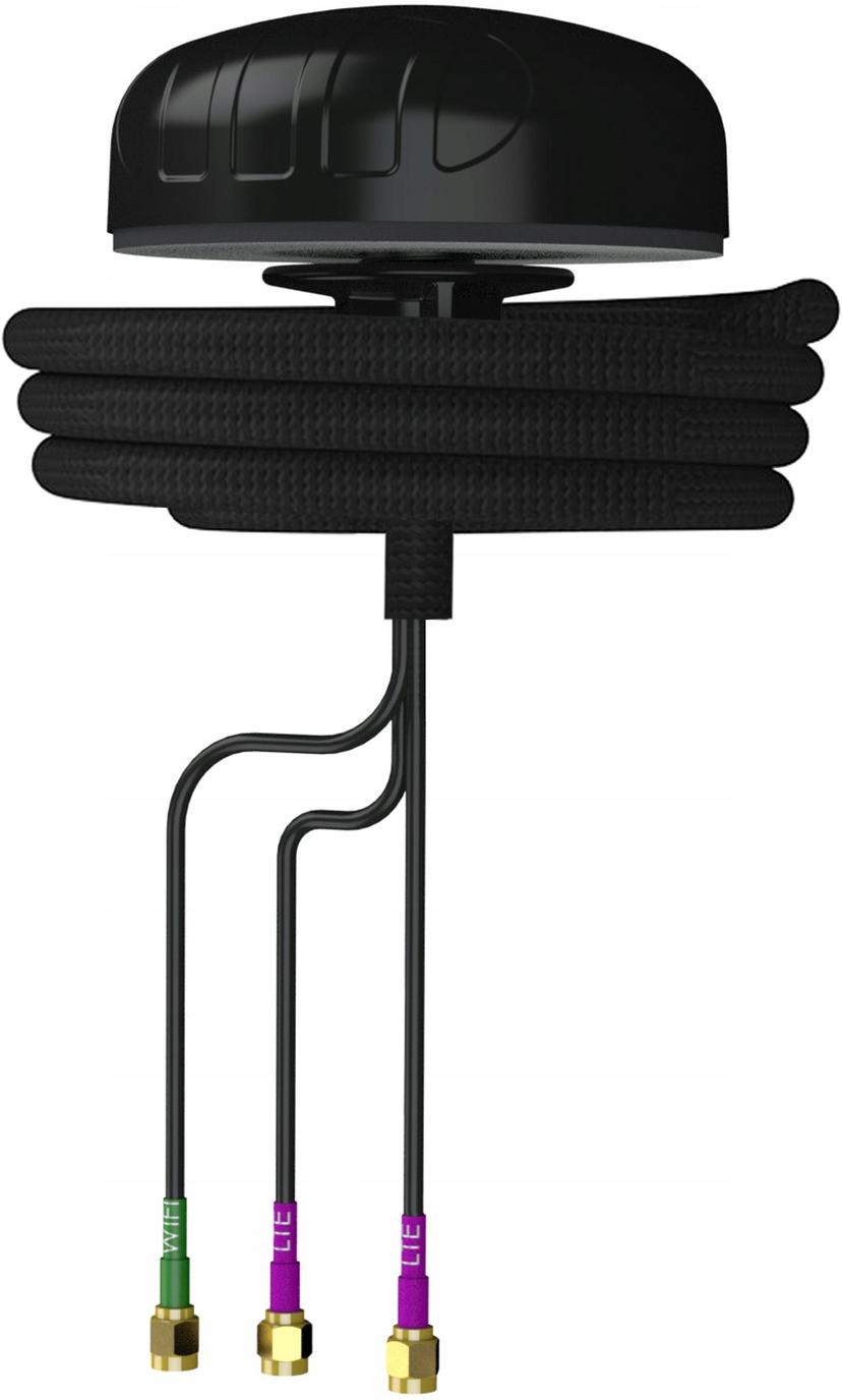 Poynting PUCK-8 Rundstrålende antenne for 2G / 3G / 4G / 5G 2X2 MIMO, WiFi og Bluetooth Svart