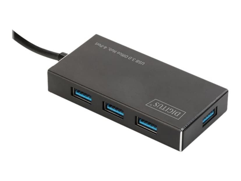 Digitus DA-70240-1 gränssnittshubbar USB 3.2 Gen 1 (3.1 Gen 1) Type-A 5000 Mbit/s Svart