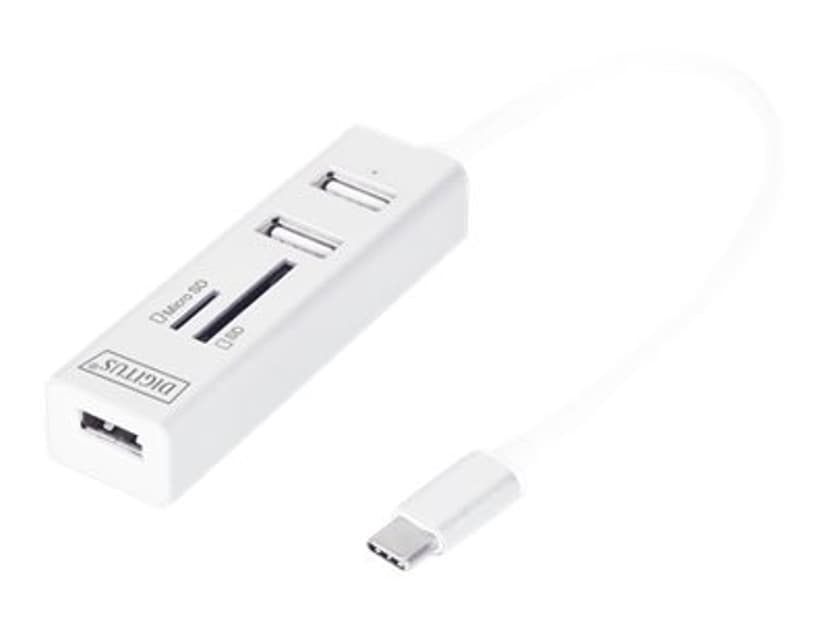 Digitus DA-70243 kortleser USB 2.0 Hvit