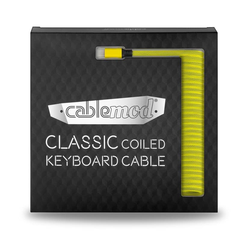CableMod Classic Coiled Cable - Dominator Yellow 1.5m USB A USB C Keltainen
