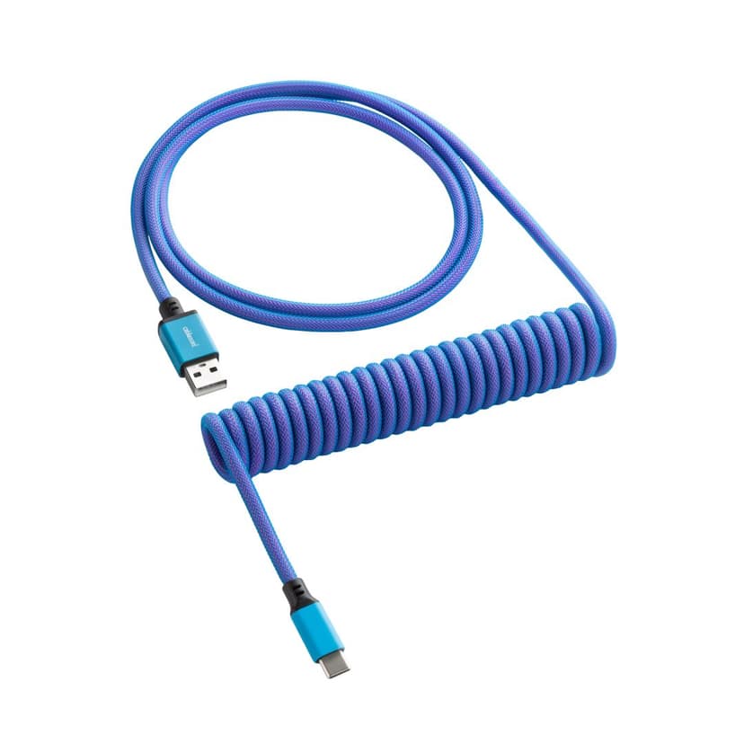 CableMod Classic Coiled Cable - Galaxy Blue 1.5m USB A USB C Sininen