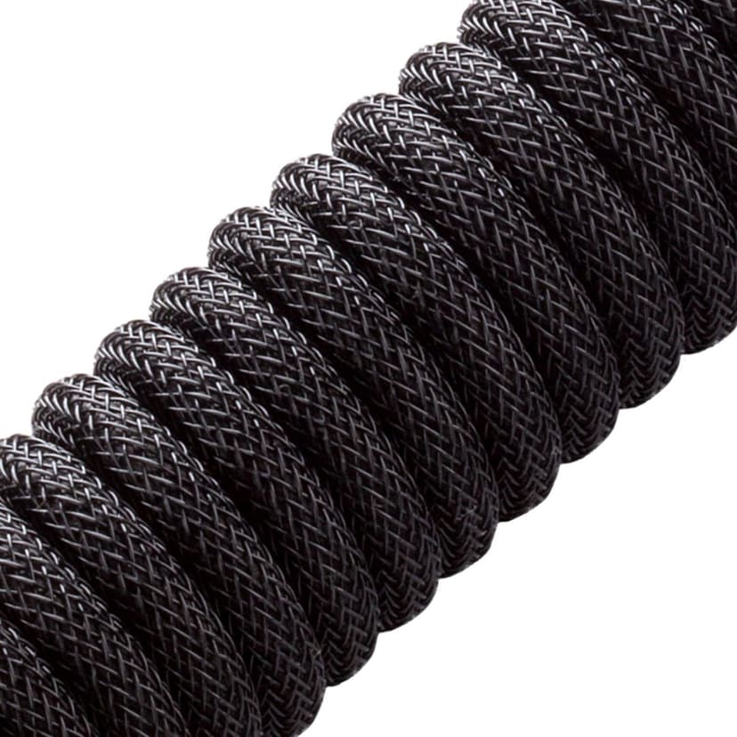 CableMod Classic Coiled Cable - Midnight Black 1.5m. USB A USB C Blå