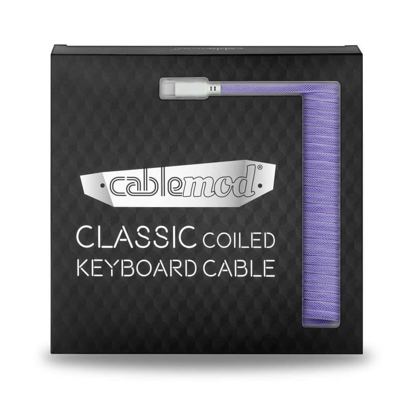 CableMod Classic Coiled Cable - Rum Raisin 1.5m. USB A USB C Sort