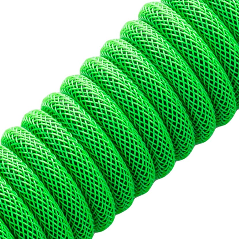 CableMod Classic Coiled Cable - Viper Green 1.5m USB A USB C Vihreä