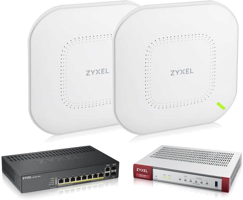 Zyxel Nebula Flexibility Startpaket (två accesspunkter, brandvägg och PoE-switch)